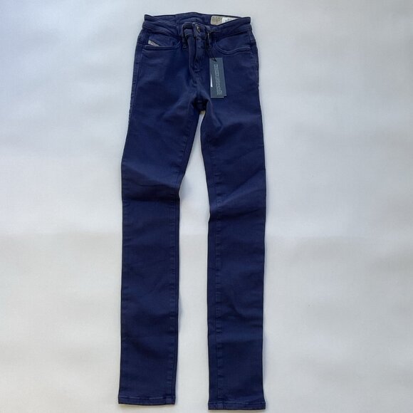 $188 Diesel Women’s Skinzee Super Slim Skinny Jeans Regular Waist 0851W Size W24 - Picture 2 of 11